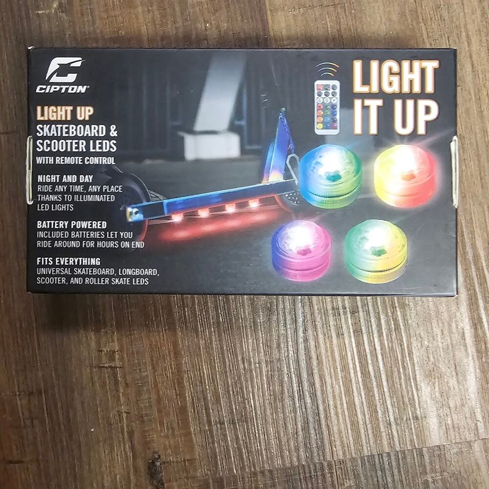 Copied - Cipton LED Skateboard Lights 4 Pack Remote Control Included NWT